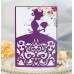 Beautiful Girl Invitation Card Laser Cut Iridescent Paper Wedding Card Personalized Custom